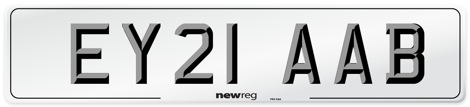 EY21 AAB Number Plate from New Reg